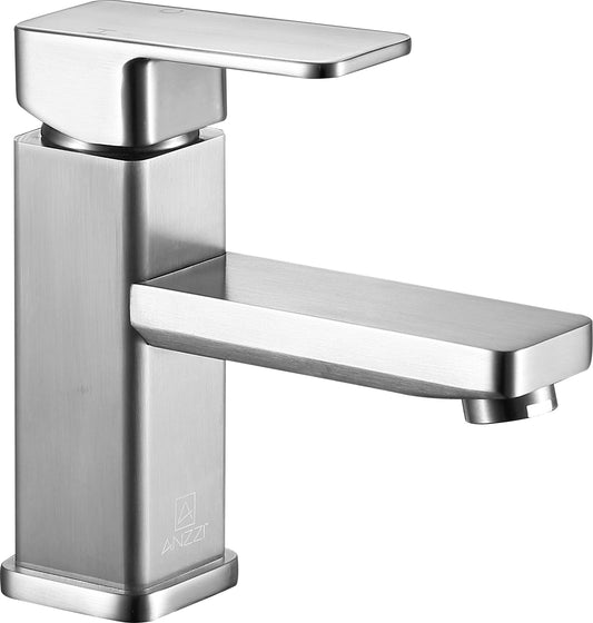 L-AZ122BN - Naiadi Single Hole Single Handle Bathroom Faucet in Brushed Nickel