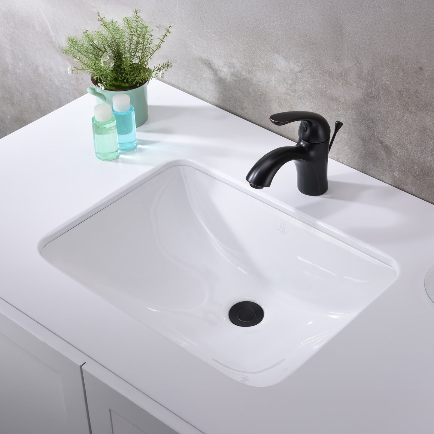 Dahlia Series 20.5 in. Ceramic Undermount Sink Basin in White