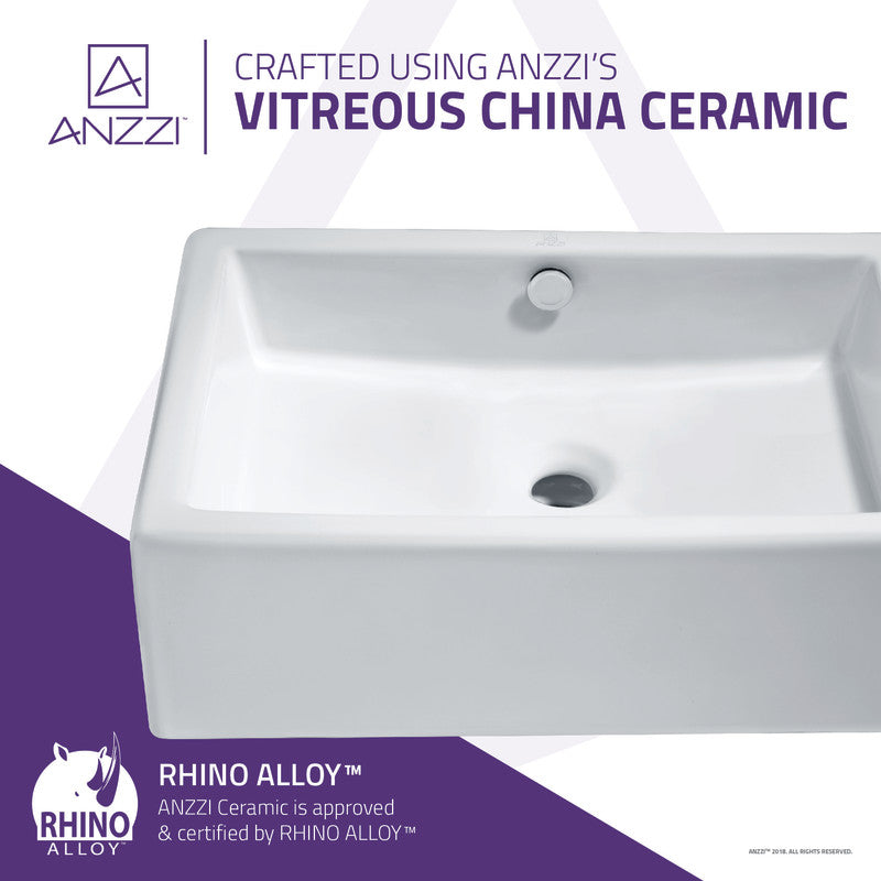 Deux Series Ceramic Vessel Sink in White