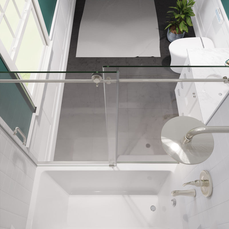 Don Series 60 in. x 62 in. Frameless Sliding Tub Door