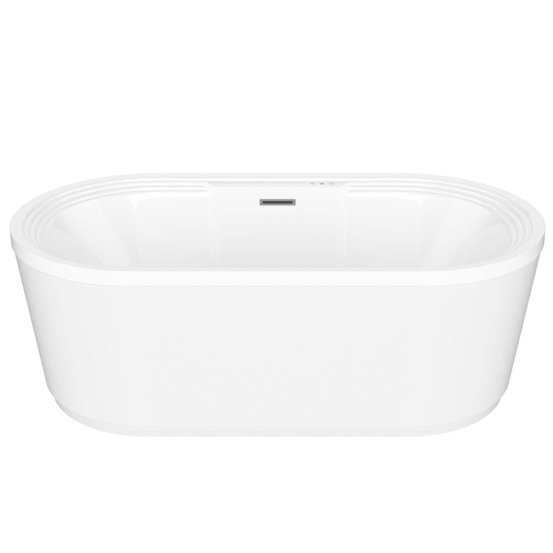 Jetson Series 67" Air Jetted Freestanding Acrylic Bathtub in White