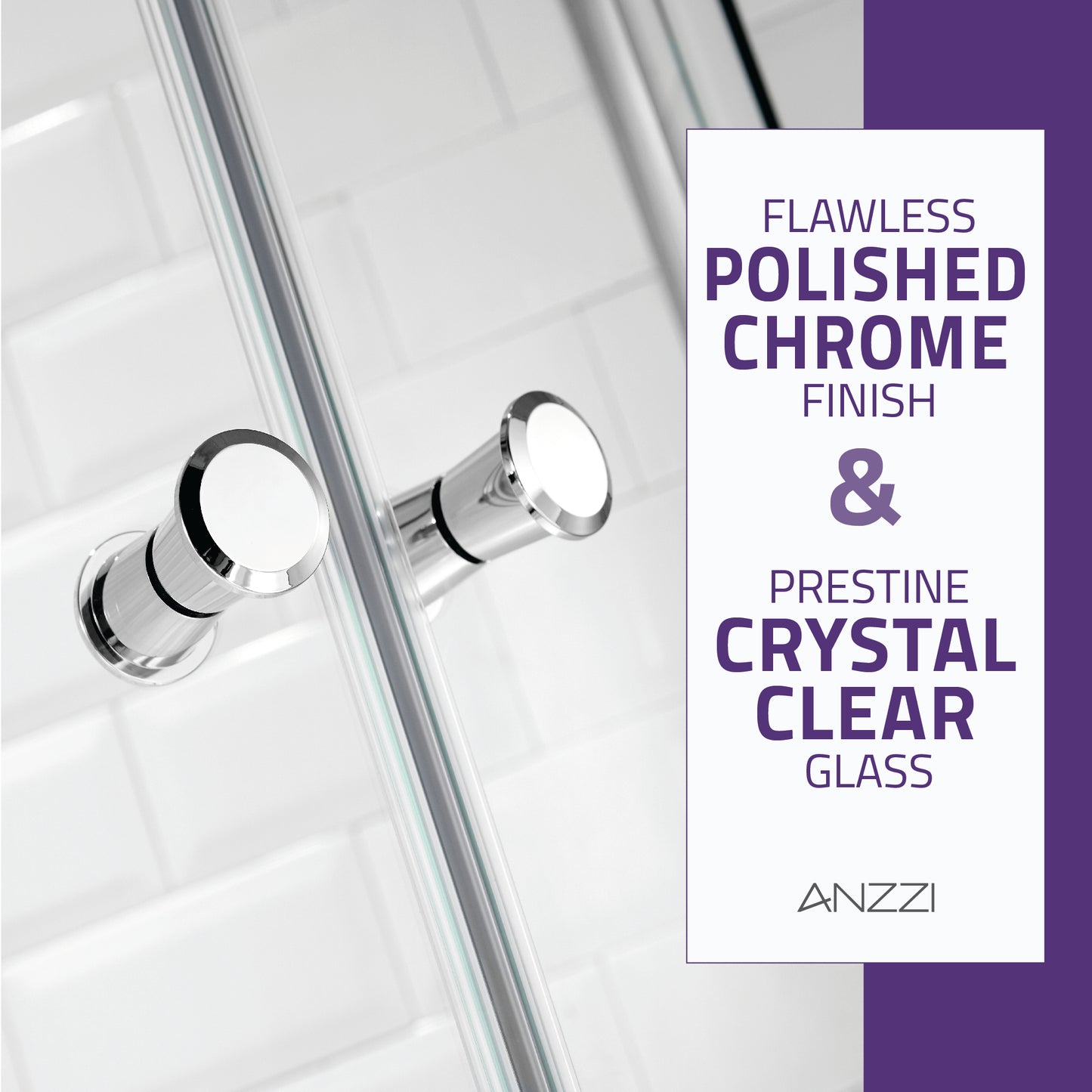 Mare 35 in. x 76 in. Framed Shower Enclosure with TSUNAMI GUARD