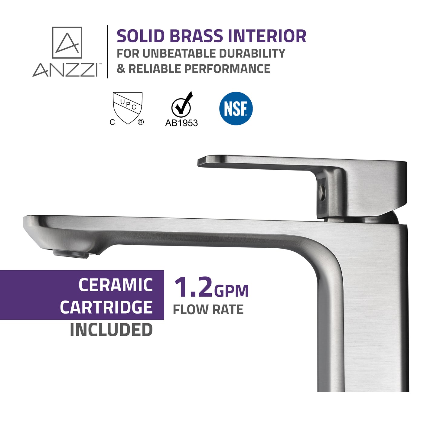 Vibra Single Hole Single-Handle Bathroom Sink Faucet