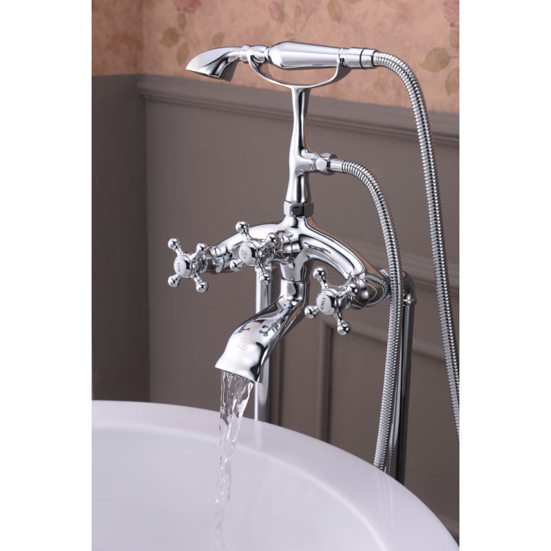 Tugela 3-Handle Claw Foot Tub Faucet with Hand Shower