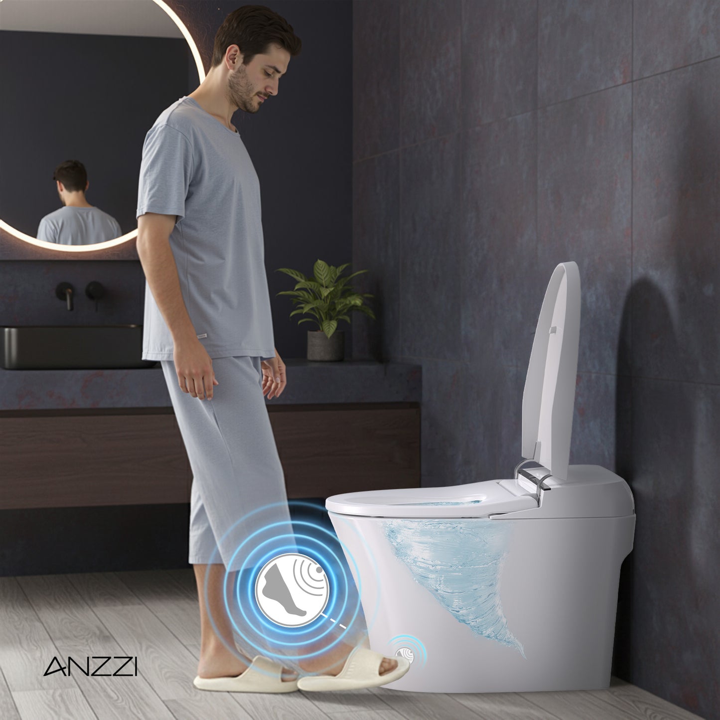 Juno 26 in. Smart Toilet and Bidet Set in White with Heated Seat, Front & Rear Wash, Foot Sensor, and Remote Control