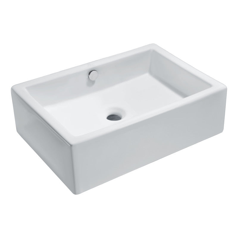 Deux Series Ceramic Vessel Sink in White