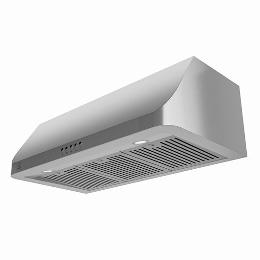 RH-AZ2590PSS - ANZZI 36-Inch 450 CFM 3-Speed Stainless Steel Under Cabinet Convertible Residential Range Hood with LED Lamp