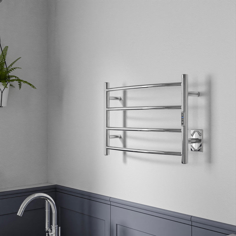 Glow 4-Bar Stainless Steel Wall Mounted Towel Warmer