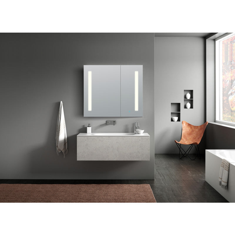 Ether 28 in. x 32 in. Frameless LED Mirror Bathroom Cabinet