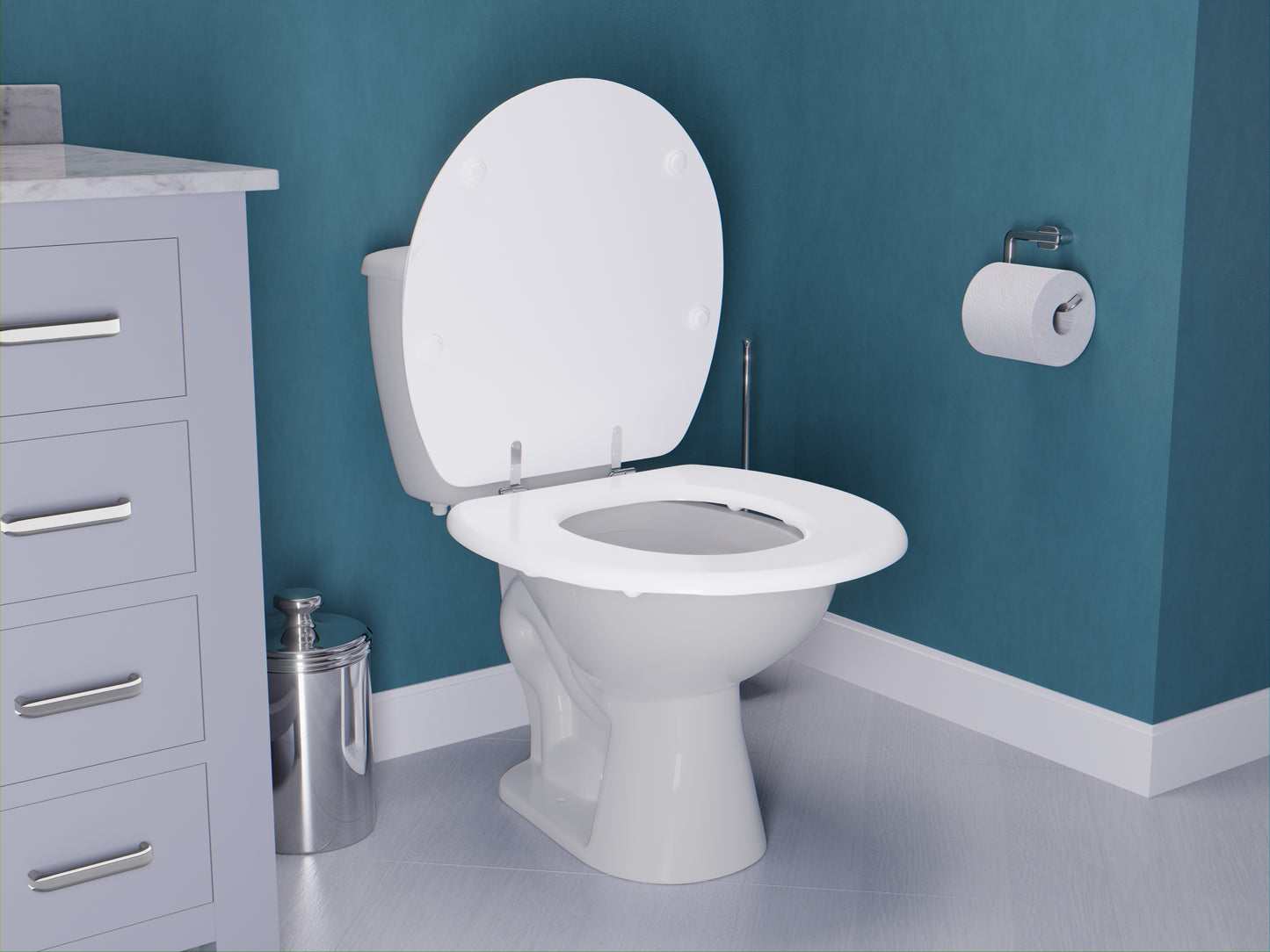 XL COMFORT Round Closed Toilet Seat in White