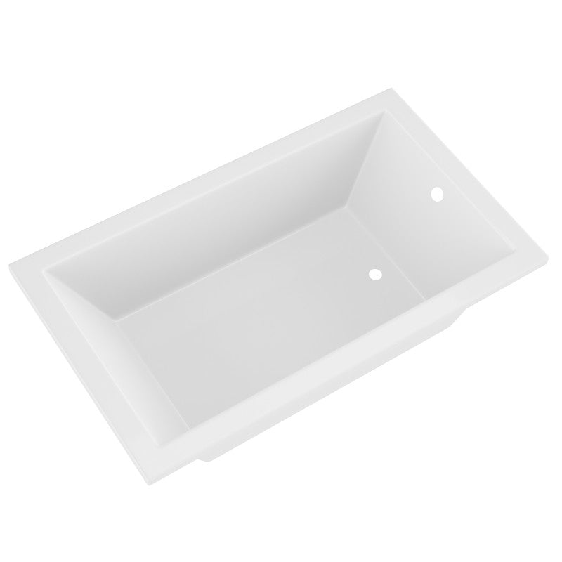 Illyrian 6 ft. Acrylic Reversible Drain Rectangular Bathtub in White