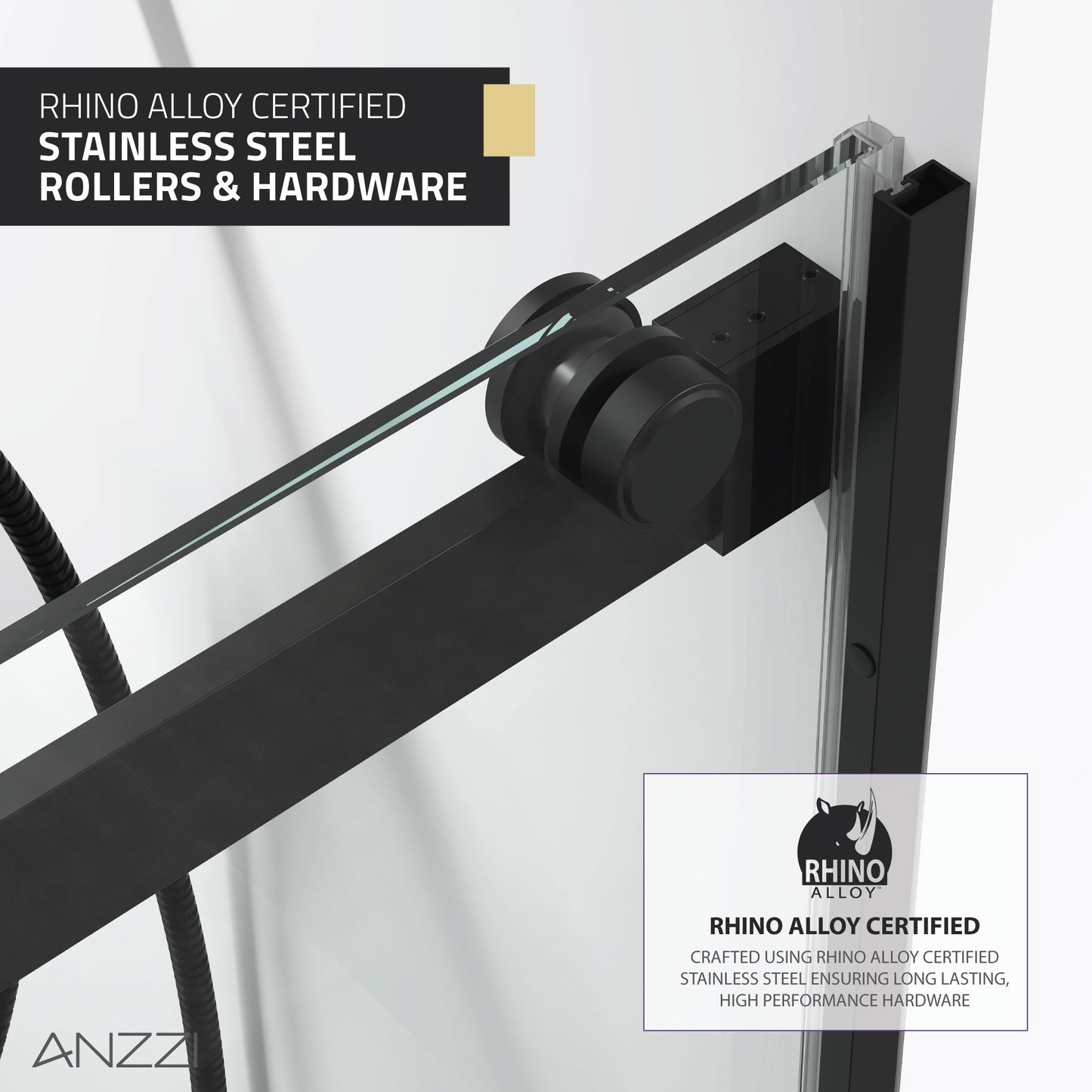 Stellar Series 60 in. x 76 in. Frameless Sliding Shower Door with Handle