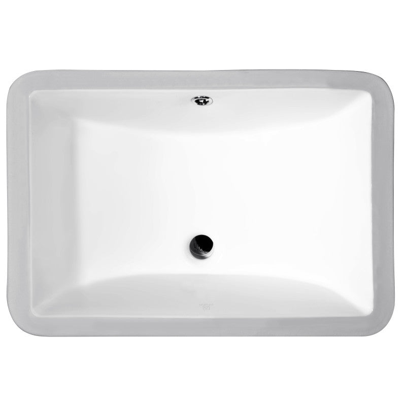 Pegasus Series 21 in. Ceramic Undermount Sink Basin in White