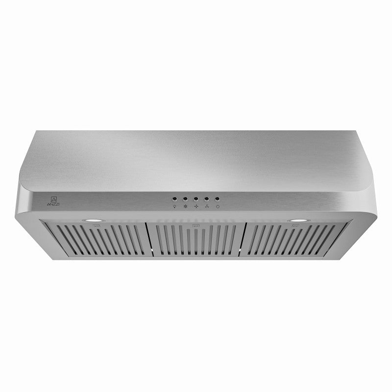 ANZZI 36-Inch 450 CFM 3-Speed Stainless Steel Under Cabinet Convertible Residential Range Hood with LED Lamp