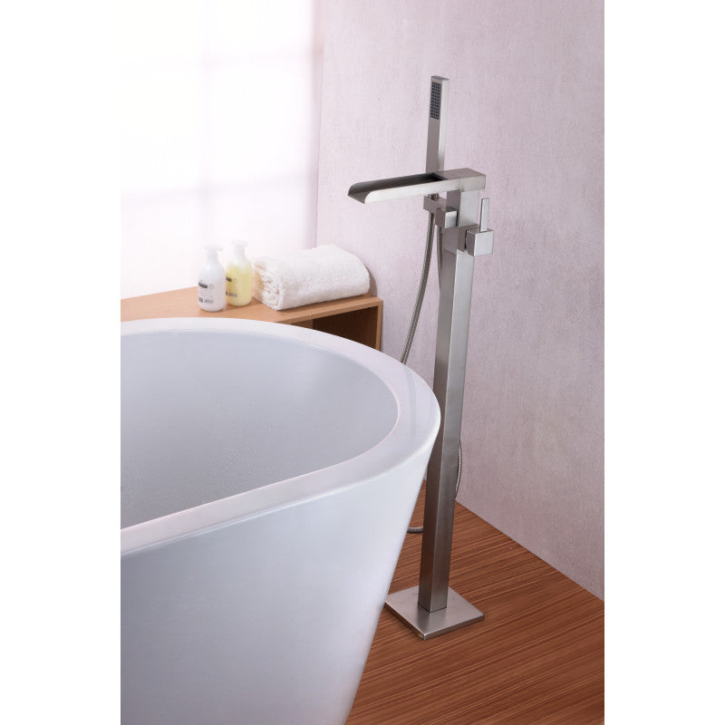 FS-AZ0059BN - Union 2-Handle Claw Foot Tub Faucet with Hand Shower in Brushed Nickel