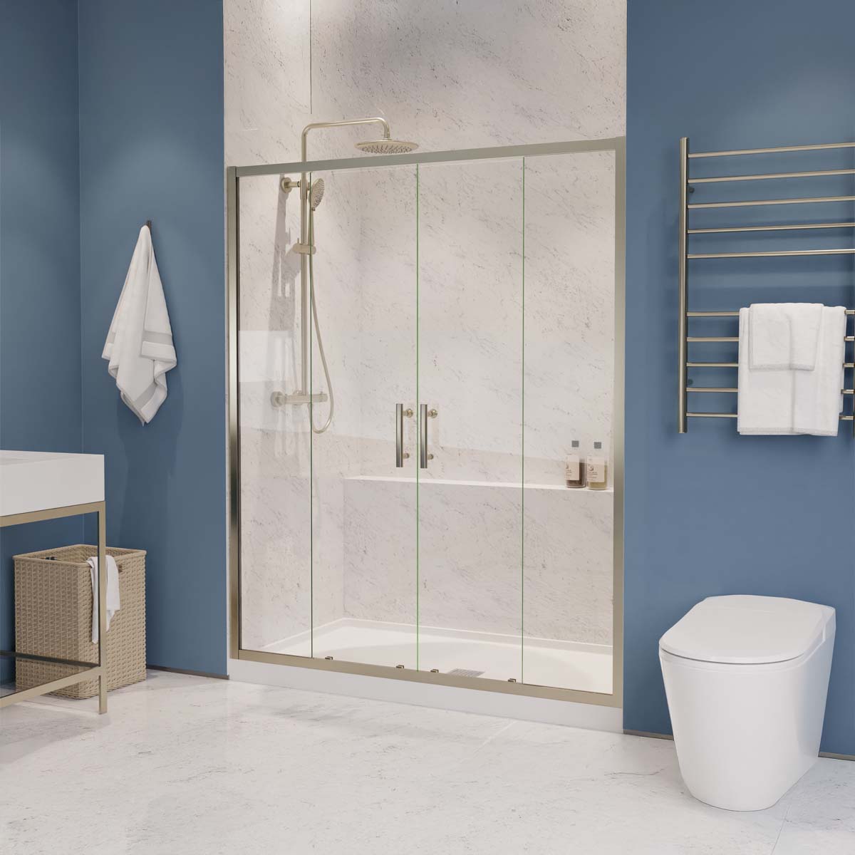 Enchant 70-in. x 60.4-in. Framed Sliding Shower Door