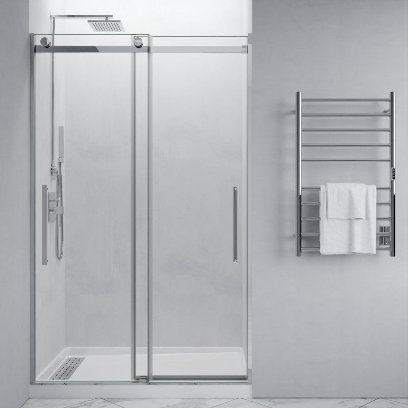 Stellar Series 48 in. x 76 in. Frameless Sliding Shower Door with Handle