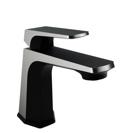 L-AZ903MB-BN - Single Handle Single Hole Bathroom Faucet With Pop-up Drain in Matte Black & Brushed Nickel