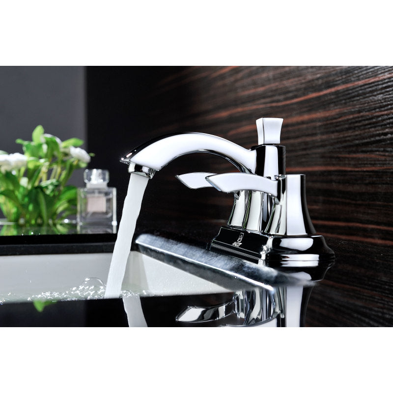 Vista Series 4 in. Centerset 2-Handle Mid-Arc Bathroom Faucet