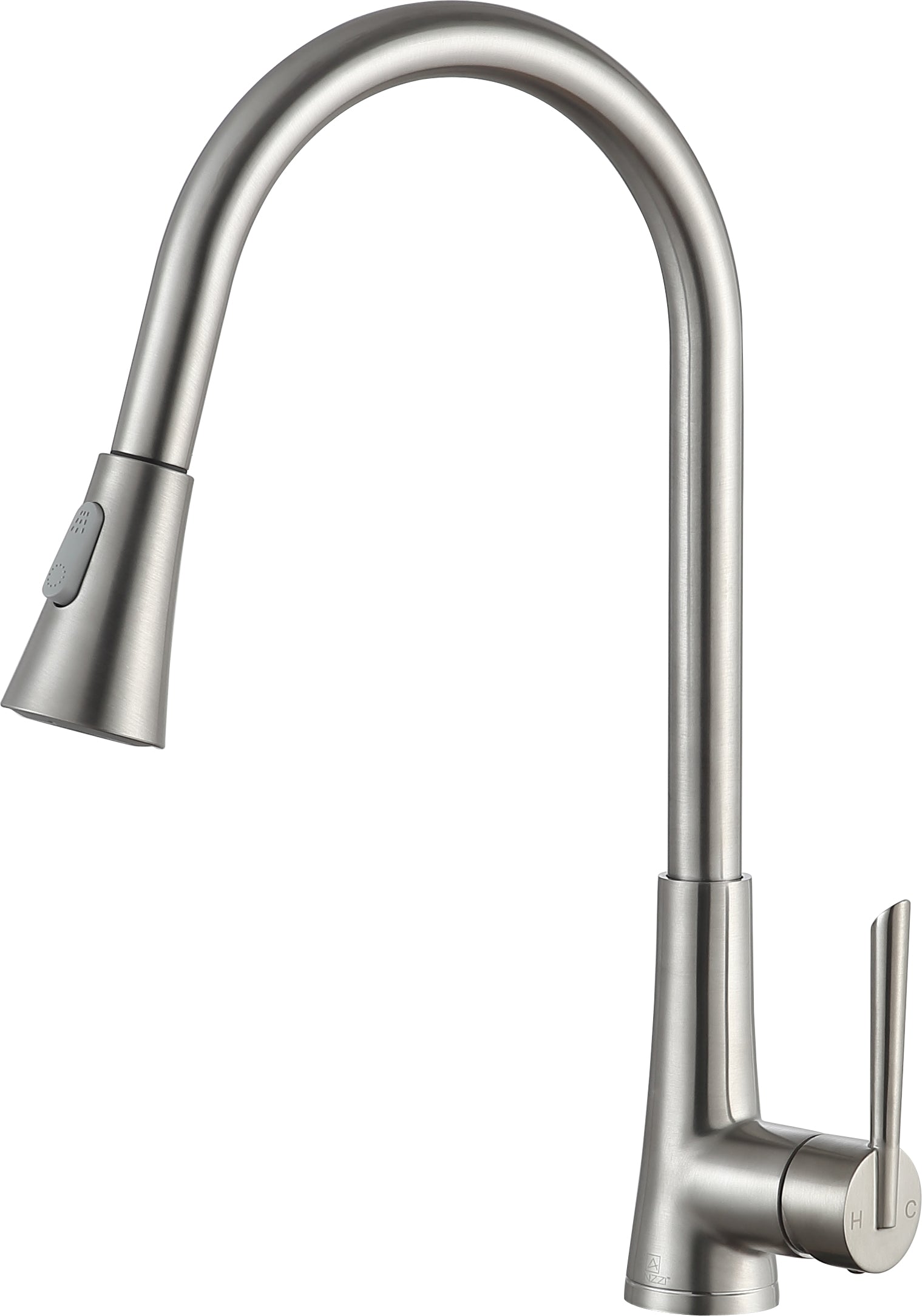 KF-AZ216BN - Tulip Single-Handle Pull-Out Sprayer Kitchen Faucet in Brushed Nickel