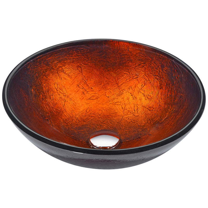 Arc Series Vessel Sink in Layered Amber