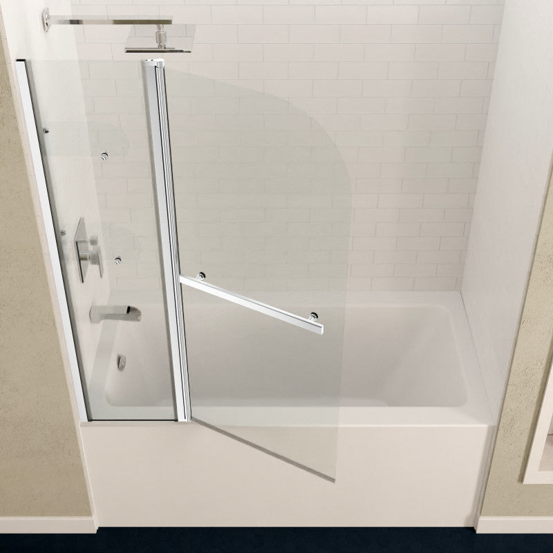 5 ft. Acrylic Rectangle Tub With 48 in. x 58 in. Frameless Tub Door