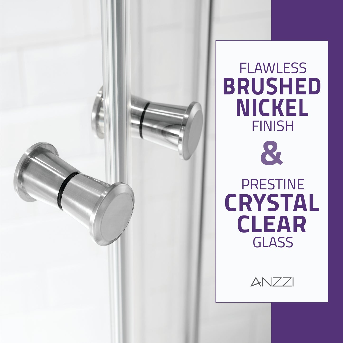 Mare 35 in. x 76 in. Framed Shower Enclosure with TSUNAMI GUARD