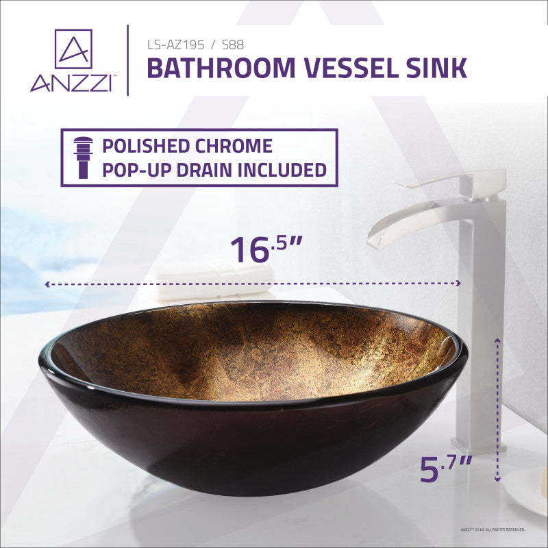 ANZZI Series Vessel Sink in Autumn Dusk