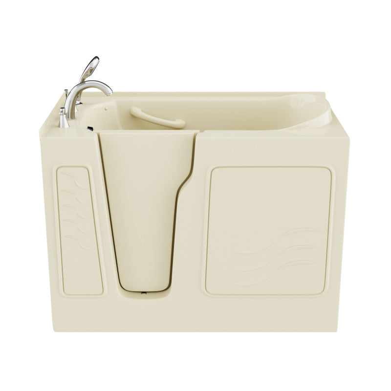 29 in. x 52 in. Left Drain Quick Fill Walk-In Soaking Tub in Biscuit