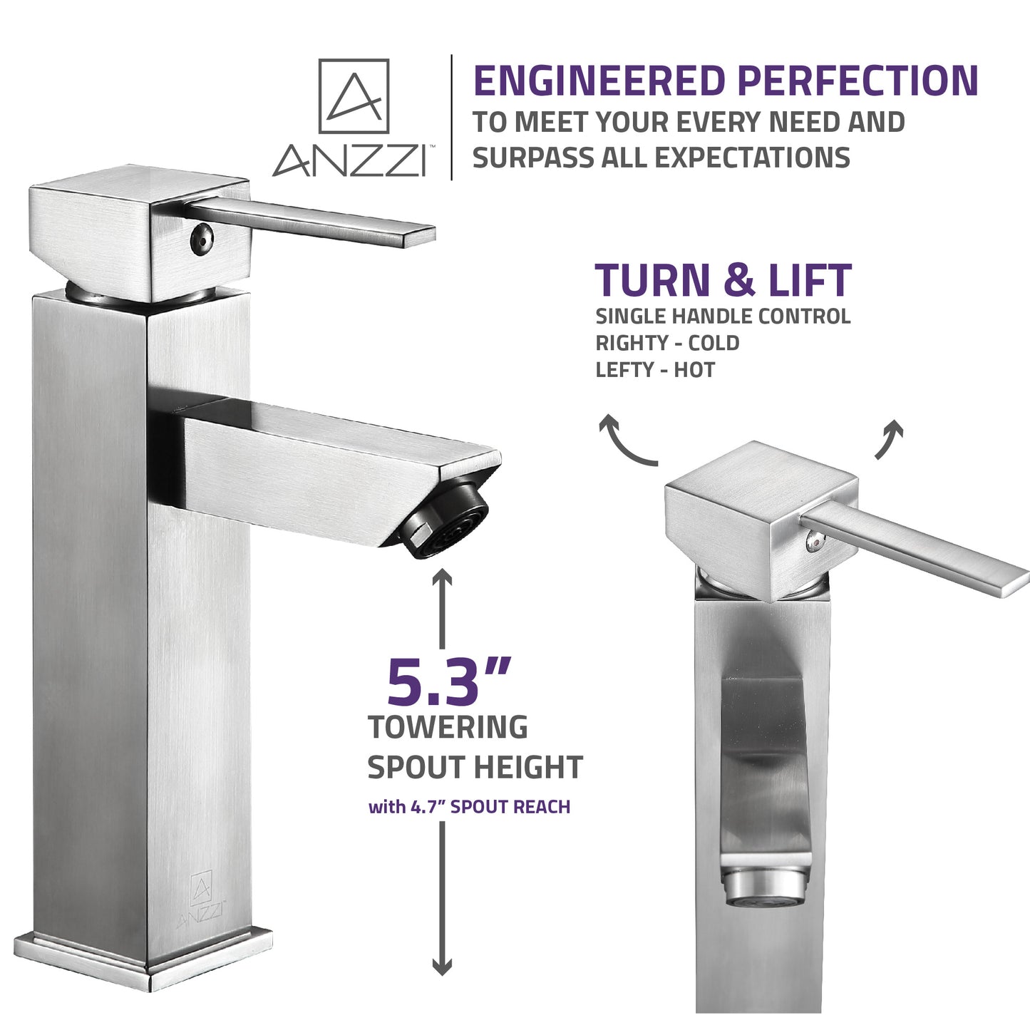 Pygmy Single Hole Single Handle Bathroom Faucet