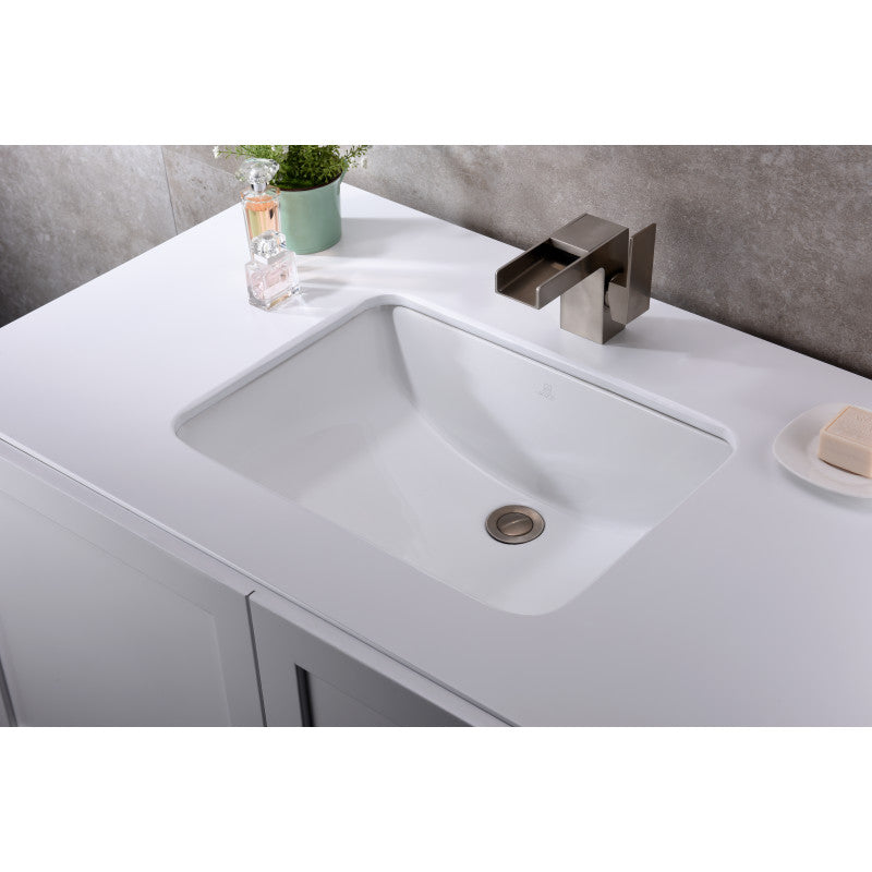 Pegasus Series 21 in. Ceramic Undermount Sink Basin in White