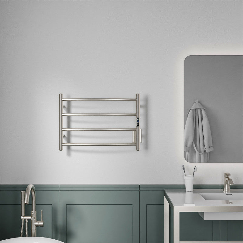 Glow 4-Bar Stainless Steel Wall Mounted Towel Warmer