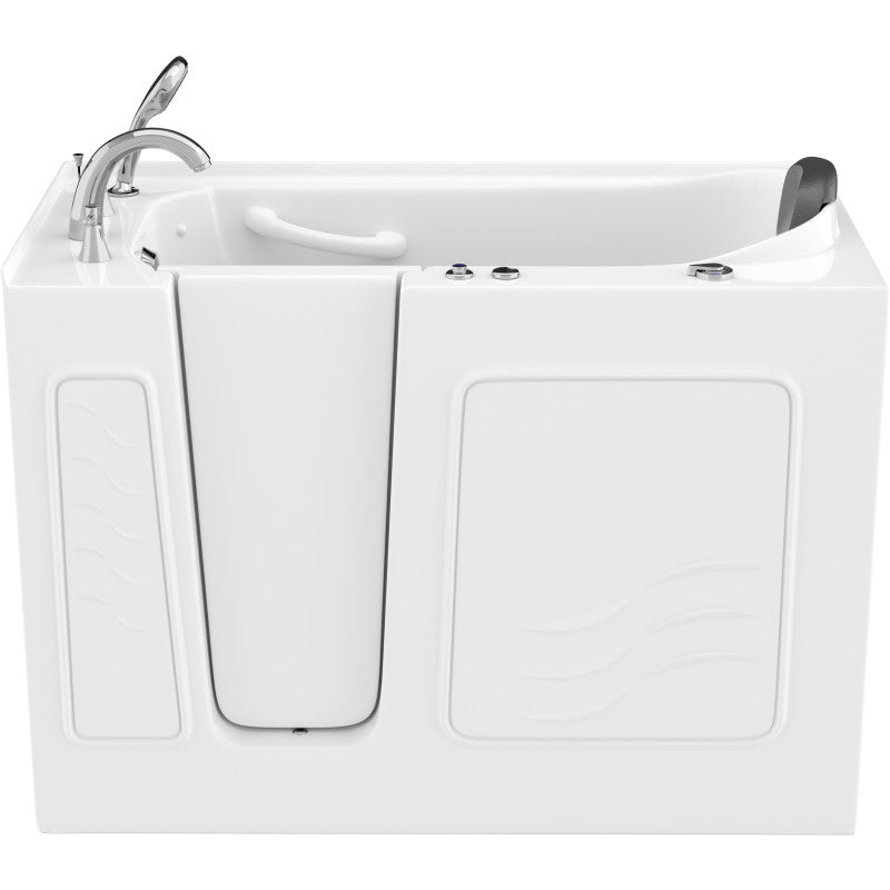 53 - 60 in. x 26 in. Left Drain Whirlpool Jetted Walk-in Tub in White