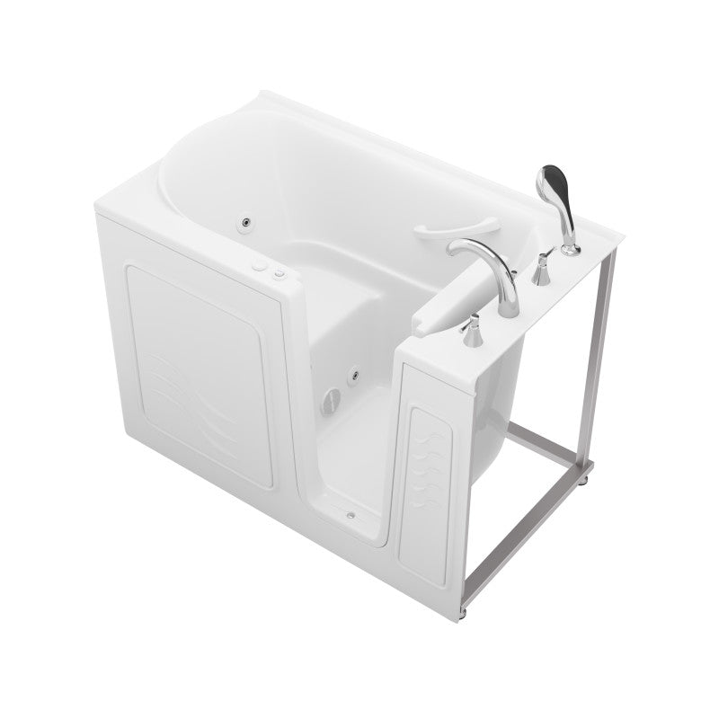 Value Series 30 in. x 53 in. Right Drain Quick Fill Walk-in Whirlpool Tub in White