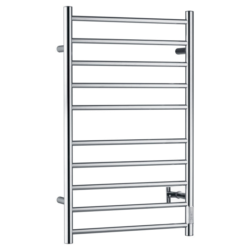 TW-WM104CH - Crete 10-Bar Stainless Steel Wall Mounted Towel Warmer Rack with Polished Chrome Finish