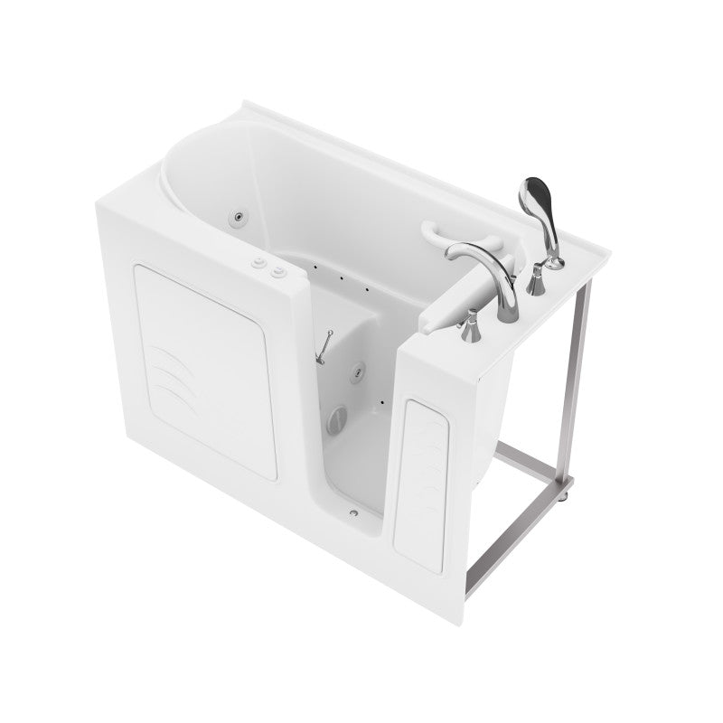 Value Series 26 in. x 53 in. Right Drain Quick Fill Walk-In Whirlpool and Air Tub in White