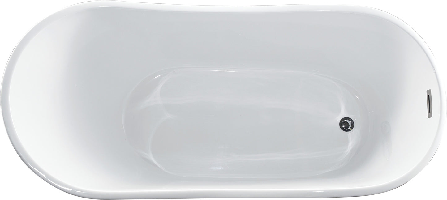 Kahl Series 5.58 ft. Freestanding Bathtub in White