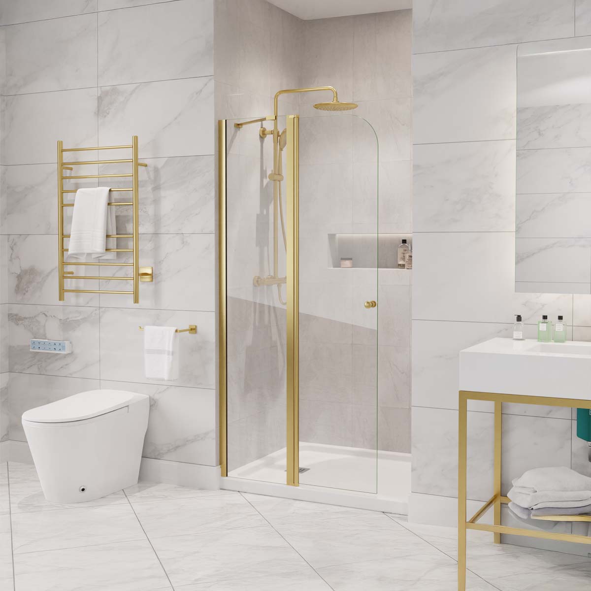 Romance 72-in. x 33.5-in. Frameless Swinging Shower Door