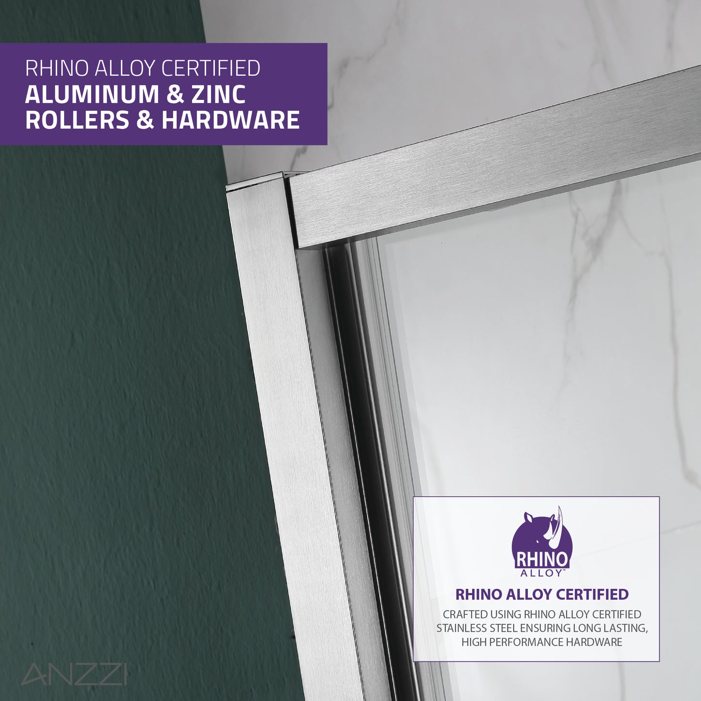 Halberd 60 in. x 72 in. Framed Shower Door with TSUNAMI GUARD