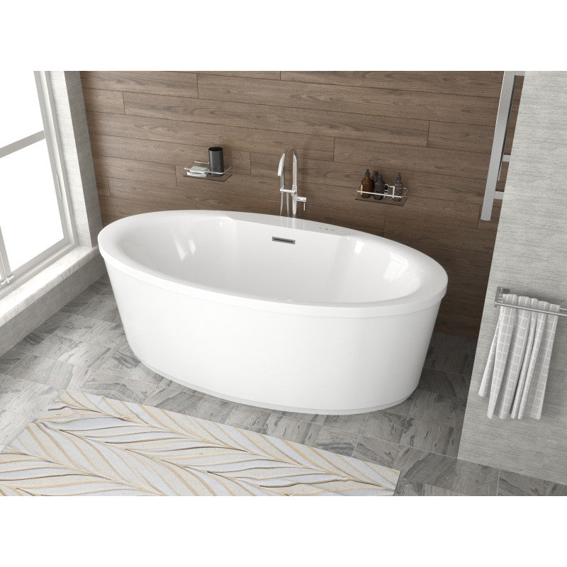 Jarvis Series 67" Air Jetted Freestanding Acrylic Bathtub in White