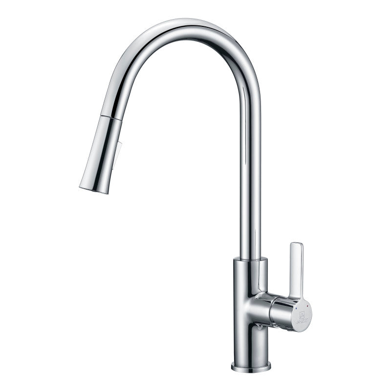 KF-AZ1675CH - Serena Single Handle Pull-Down Sprayer Kitchen Faucet in Polished Chrome