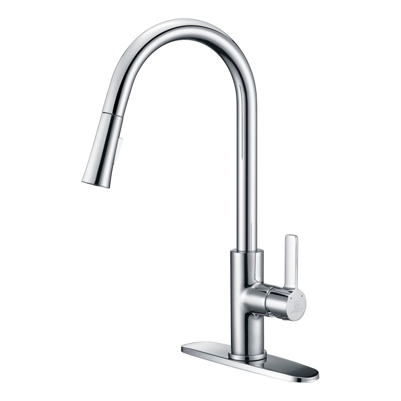 KF-AZ1675CH - Serena Single Handle Pull-Down Sprayer Kitchen Faucet in Polished Chrome