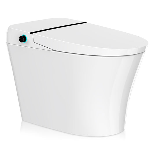 Juno 26 in. Smart Toilet and Bidet Set in White with Heated Seat, Front & Rear Wash, Foot Sensor, and Remote Control