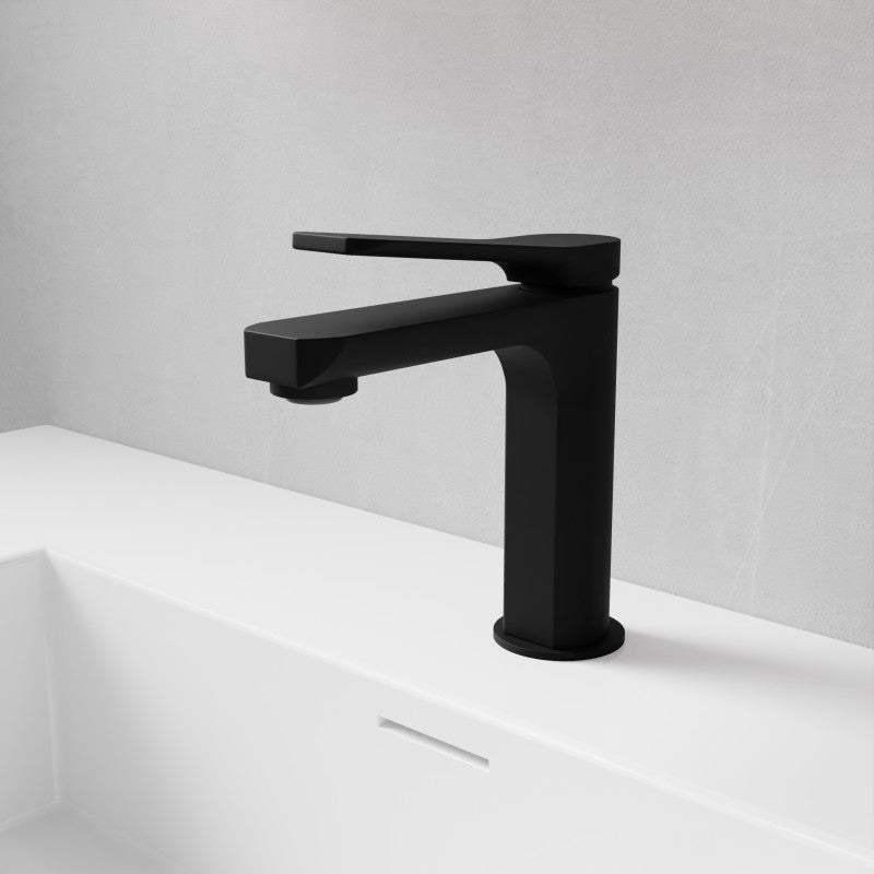 L-AZ900MB - Single Handle Single Hole Bathroom Faucet With Pop-up Drain in Matte Black