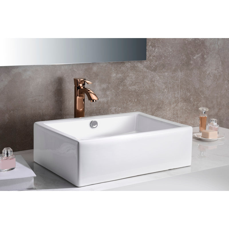 Deux Series Ceramic Vessel Sink in White