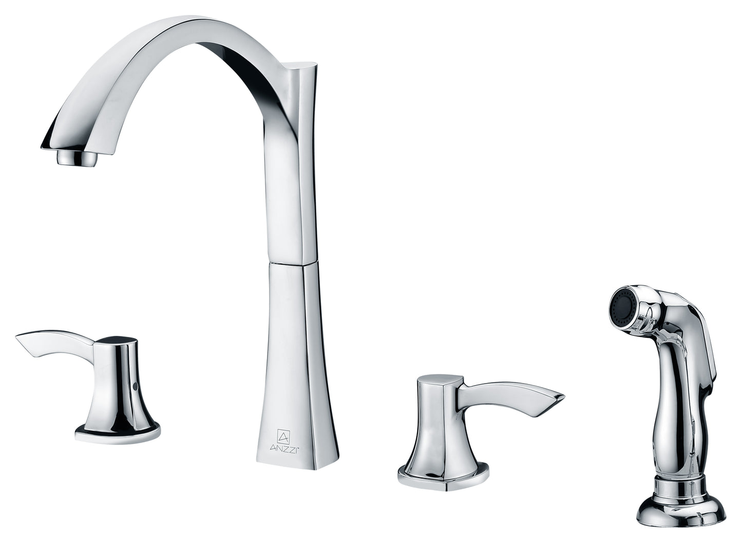KF-AZ032 - Soave Series 2-Handle Standard Kitchen Faucet in Polished Chrome