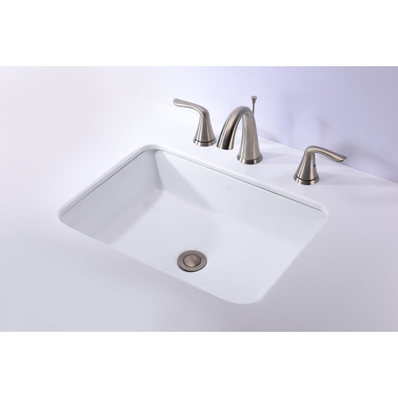 Dahlia Series 19.5 in. Ceramic Undermount Sink Basin in White