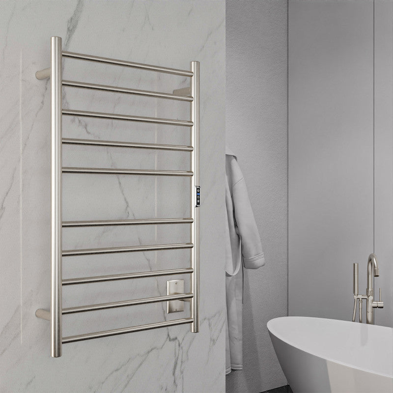 Crete 10-Bar Stainless Steel Wall Mounted Towel Warmer Rack