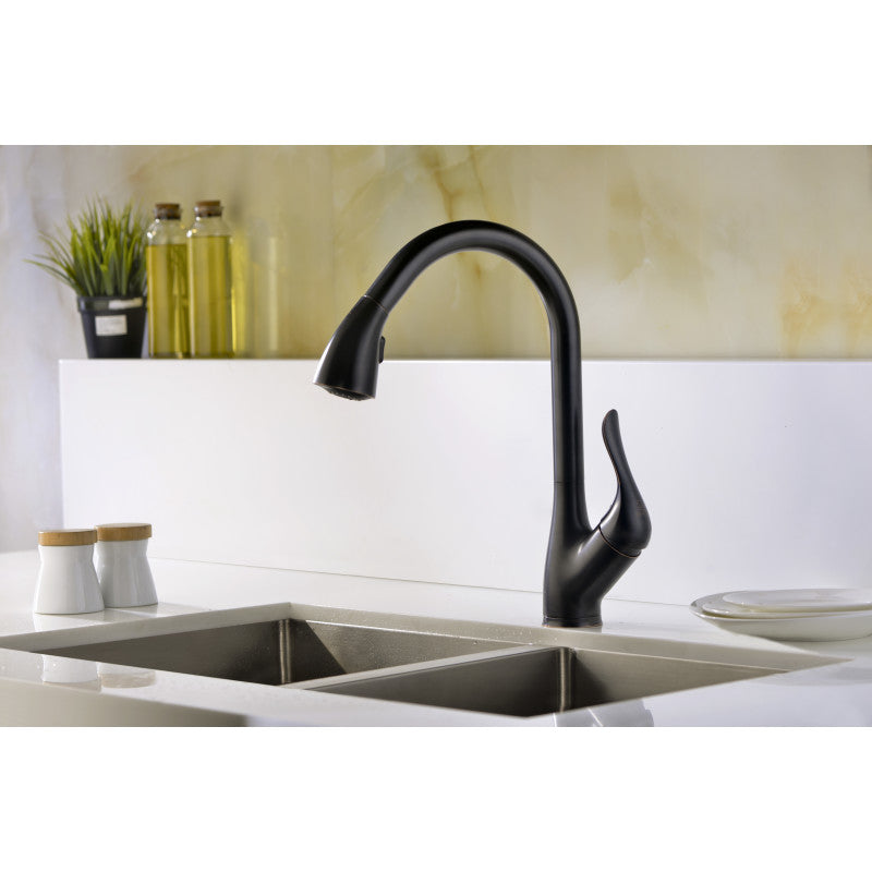 KF-AZ031ORB - Accent Series Single-Handle Pull-Down Sprayer Kitchen Faucet in Oil Rubbed Bronze