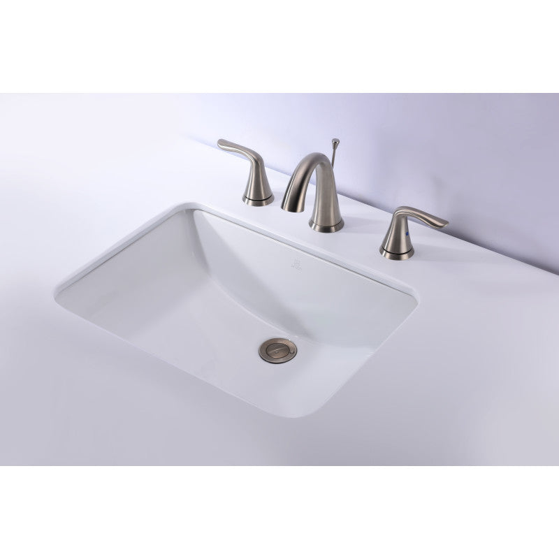 21 in. Ceramic Undermount Sink Basin in White